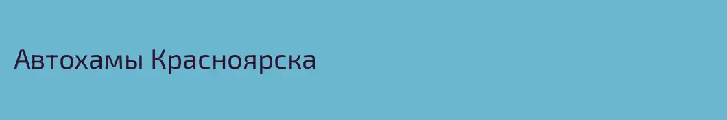 Автохамы Красноярска
